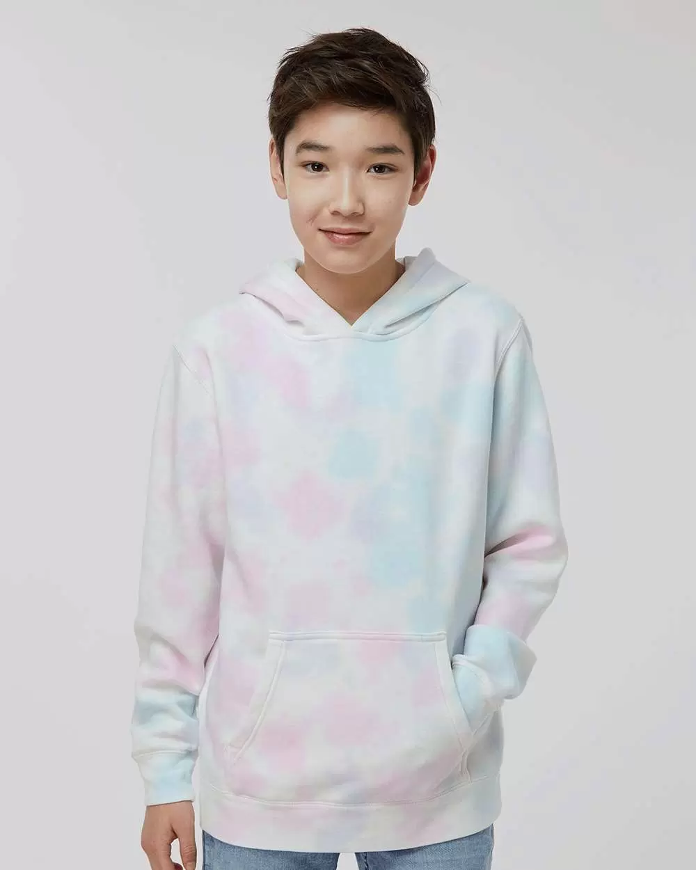 Independent Trading PRM1500TD Youth Midweight Tie-Dyed Hooded Sweatshirt SKU: PRM1500TD