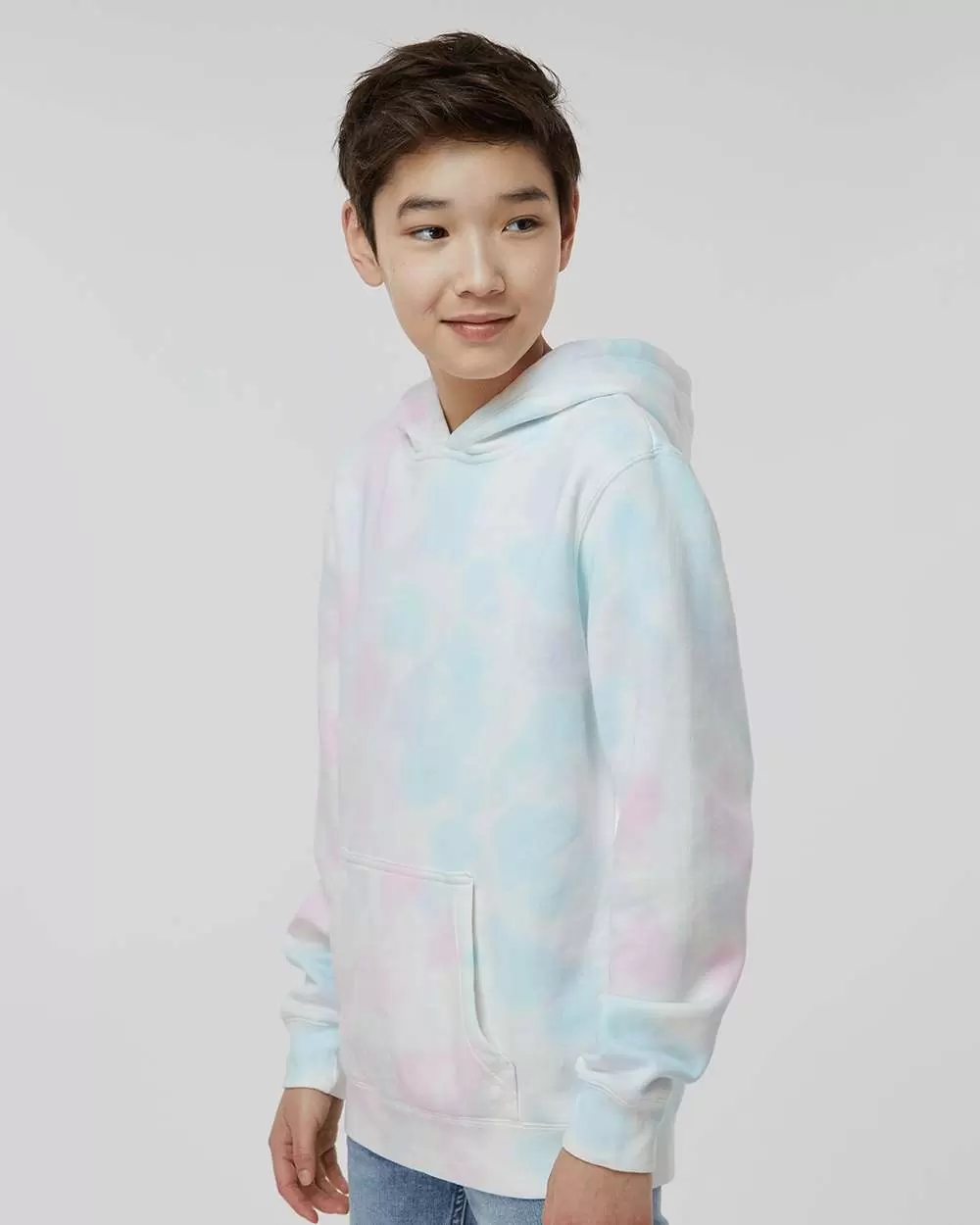 Independent Trading PRM1500TD Youth Midweight Tie-Dyed Hooded Sweatshirt SKU: PRM1500TD