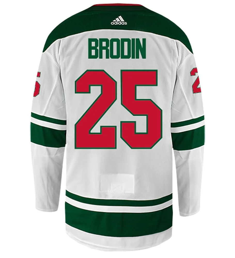 Jonas Brodin Minnesota Wild Adidas Authentic Away NHL Hockey Jersey     