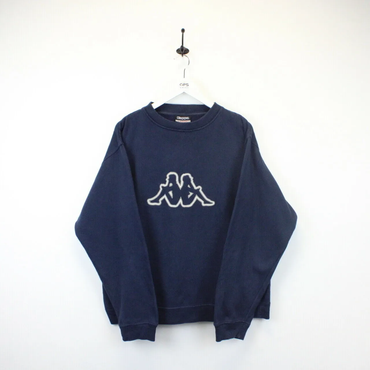 KAPPA 00s Sweatshirt Navy Blue | Large