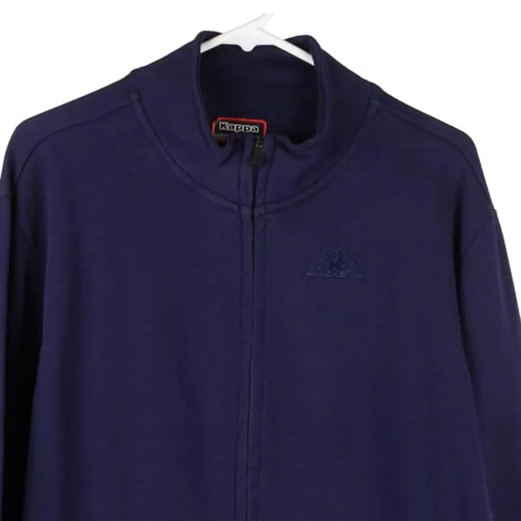 Kappa Spellout Hoodie - Large Navy Cotton