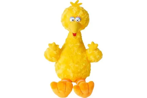 KAWS Sesame Street Uniqlo Big Bird Plush Toy Yellow