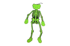 KAWS SKELETON BOARD CUTOUT ORNAMENT GREEN 40x20 inches