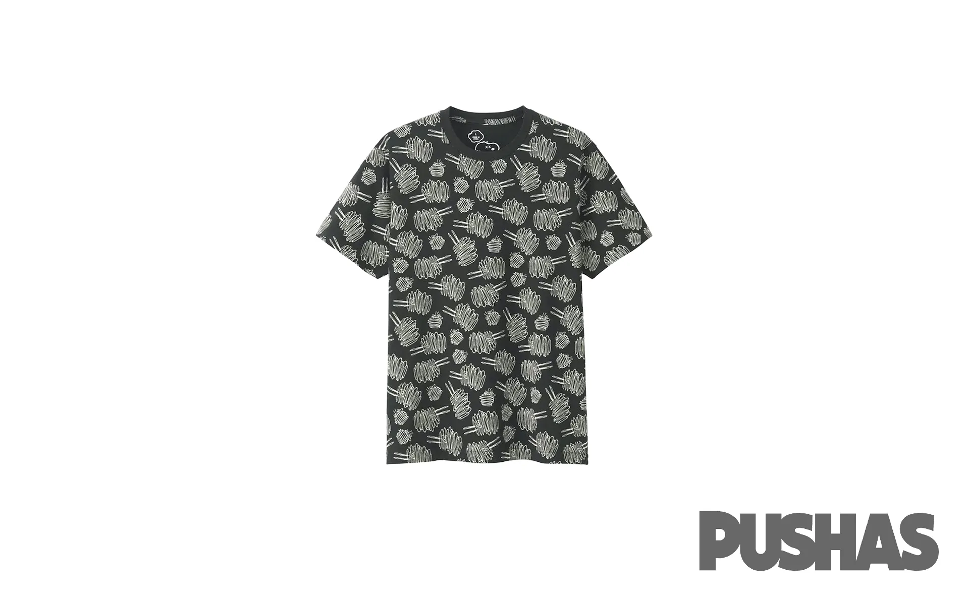 KAWS x Uniqlo x Peanuts Dust Cloud All Over T-Shirt 'Black' (2017)