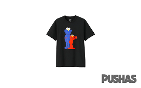 KAWS x Uniqlo x Sesame Street BFF Elmo T-Shirt 'Black' (2018)