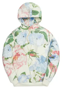 Kith Peony Print Hoodie Blue