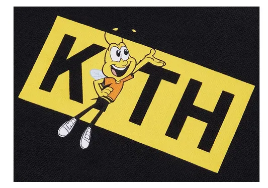 Kith Treats Honey Nut Cheerios Buzz Bee Classic Logo Tee Black