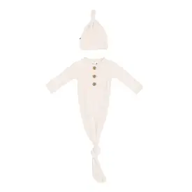 Kyte Baby - Knotted Gown with Hat Set in Oat