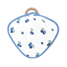 Kyte Baby Lovey with Removable Wooden Teething Ring in Blueberry