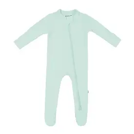 Kyte Baby - Ribbed Zipper Footie in Sage