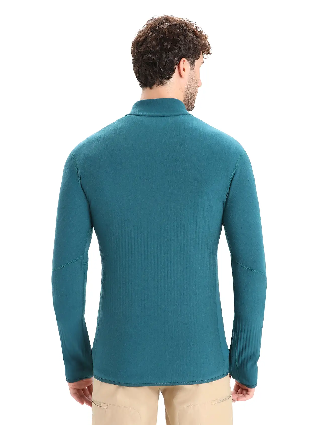 Mens Descender LS Zip - Green Glory