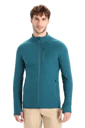 Mens Descender LS Zip - Green Glory