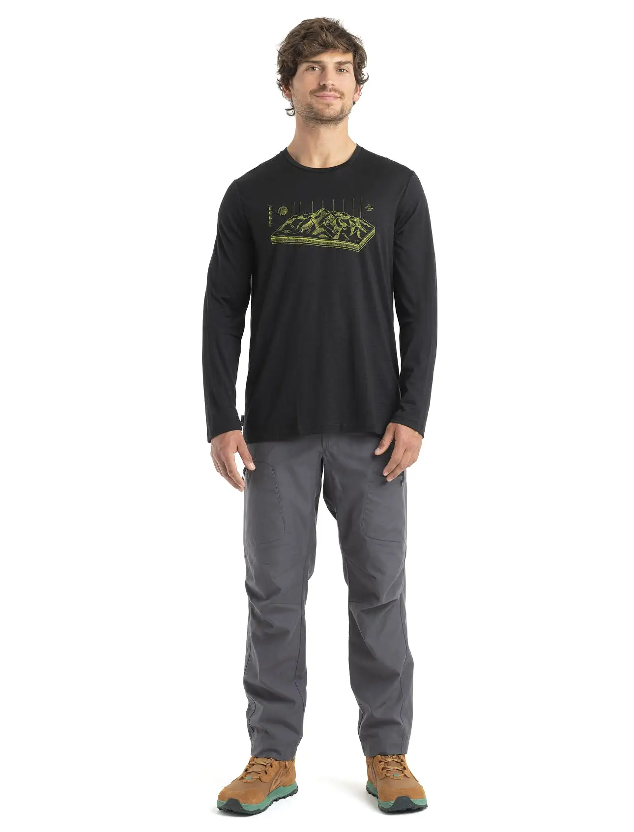 Mens Merino 150 Tech Lite II Long Sleeve Tee Alps 3D