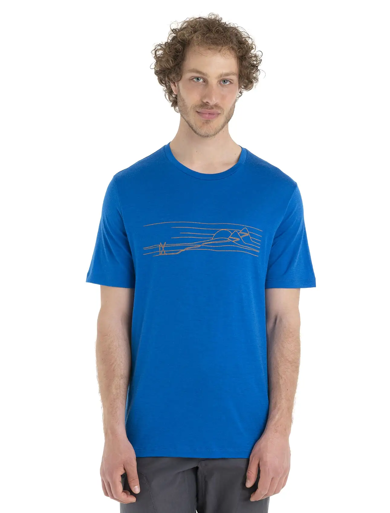 Mens Merino Tech Lite II Short Sleeve Tee Ski Stripes