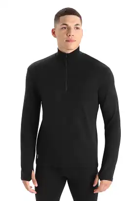 Mens Original LS Half Zip - Black