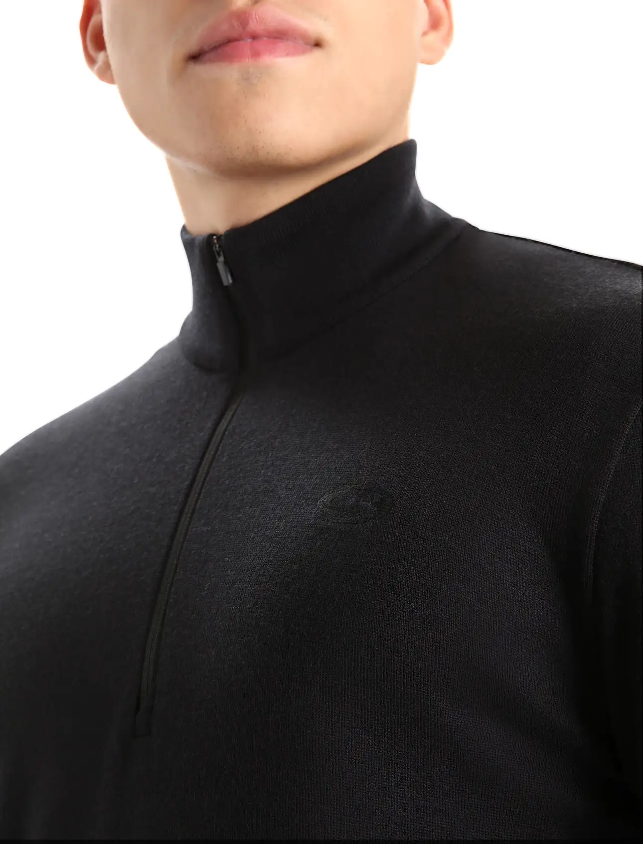 Mens Original LS Half Zip - Black