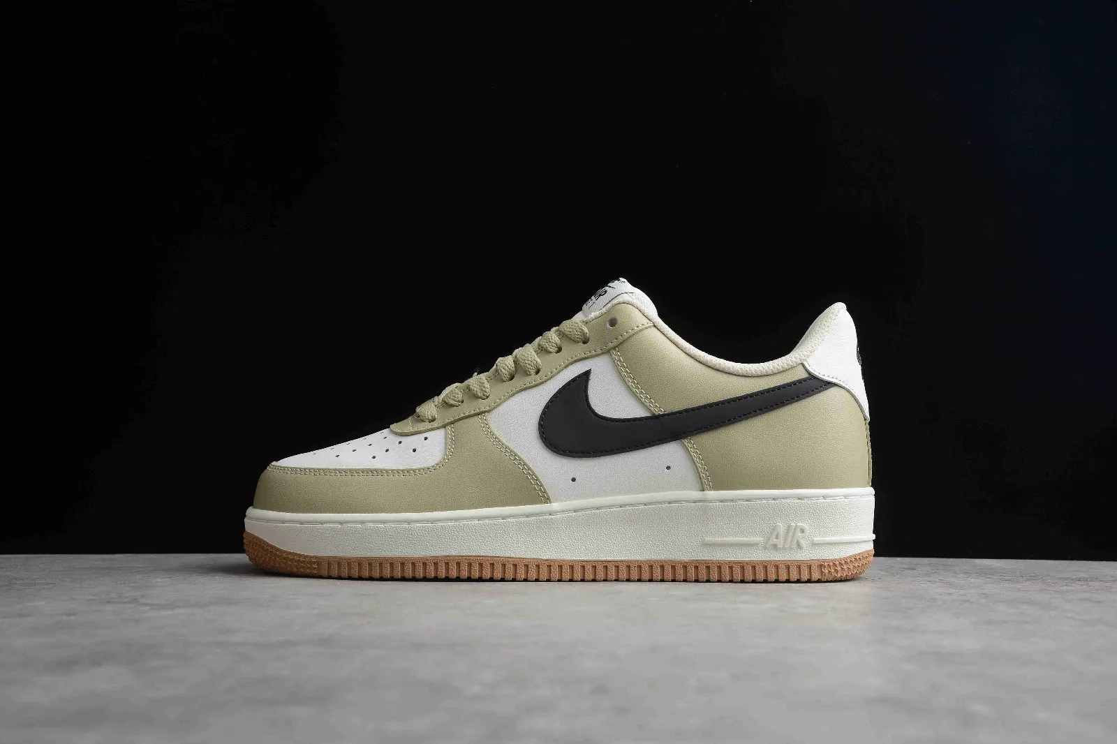 Nike Air Force 1 07 Low Khaki Black White Shoes DH5969-633