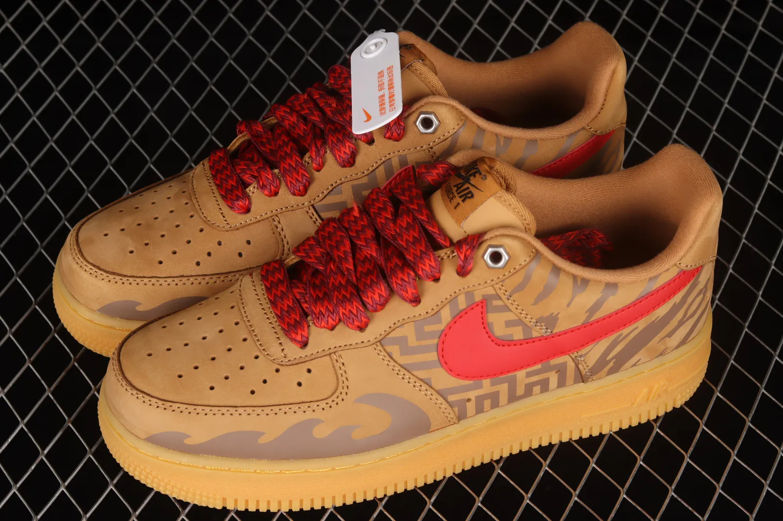 Nike Air Force 1 07 Low Year of the Tiger Suede Brown University Red CJ9179-202