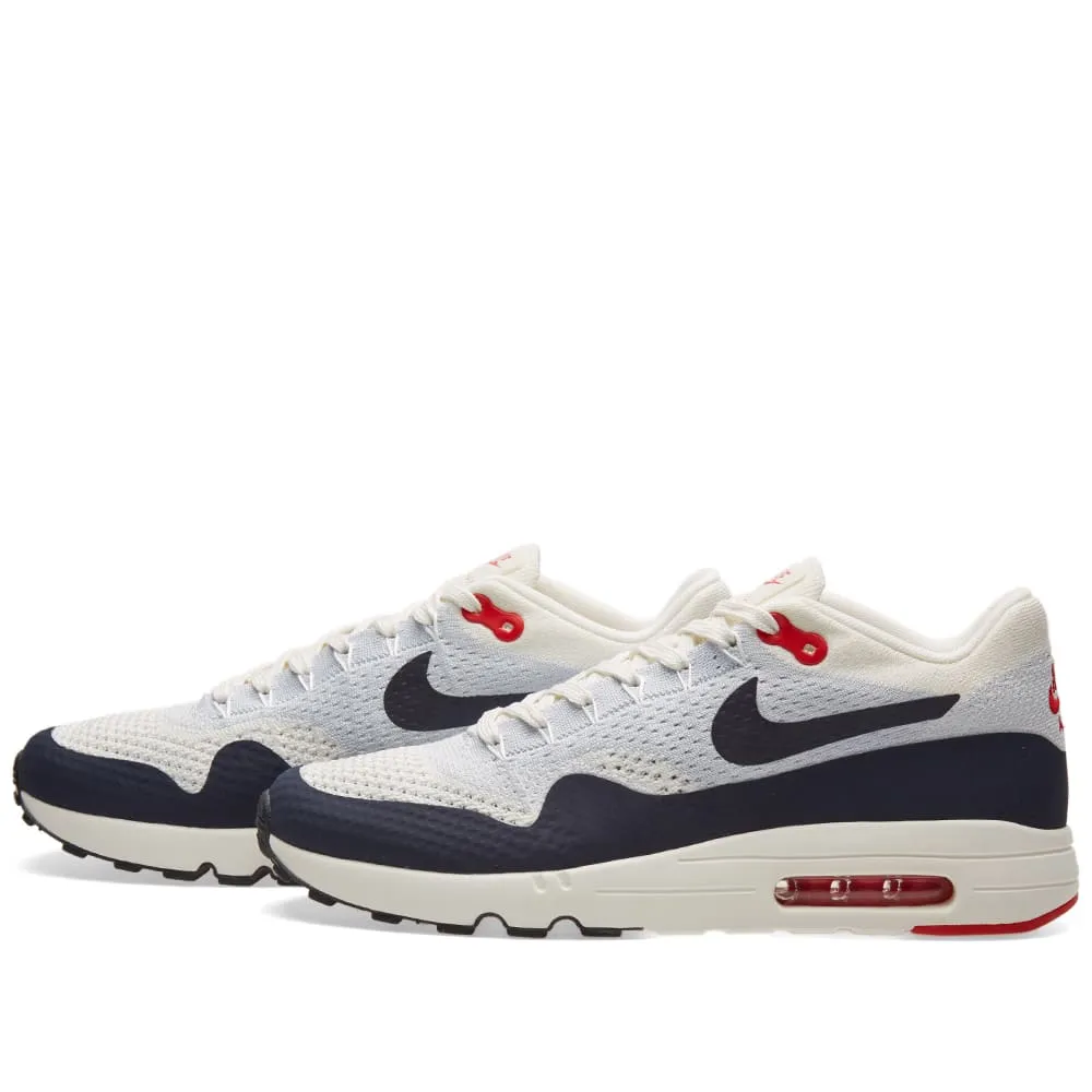 Nike Air Max 1 Ultra 2.0 Flyknit 'U.S.A.'Sail, Obsidian & Wolf Grey