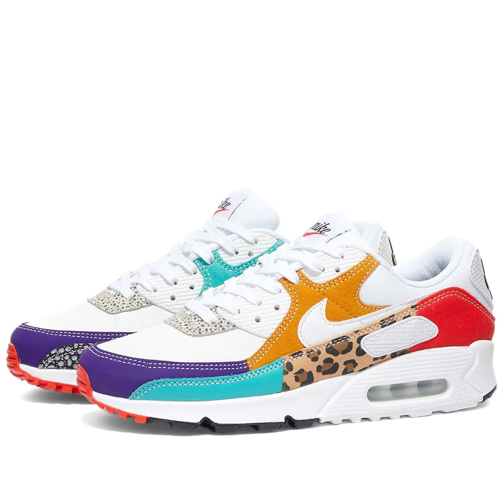 Nike Air Max 90 WWhite, Curry, Red & Purple