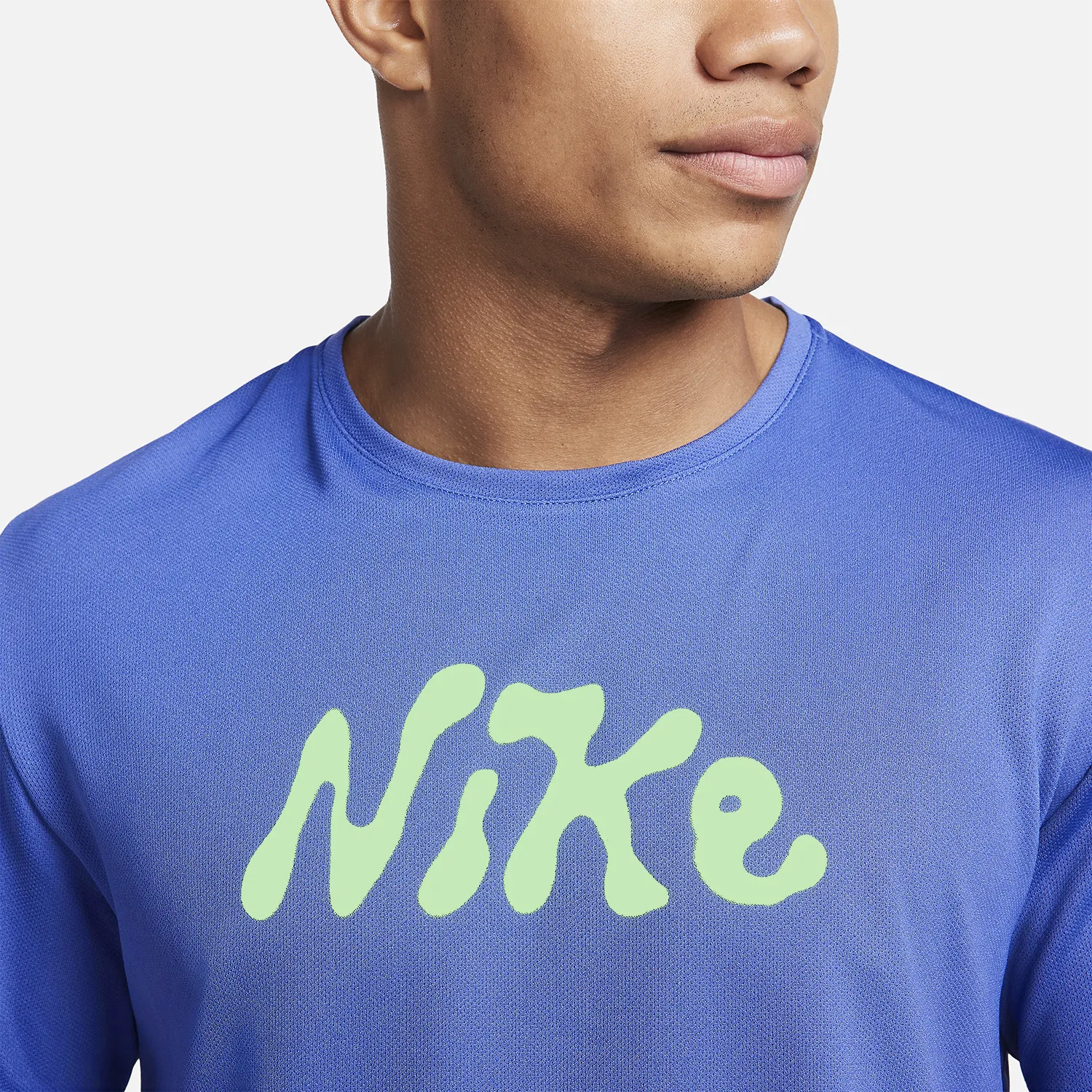 Nike Dri-FIT UV Miler Studio 72 Maglietta  Diffused Blue/Lime Blast