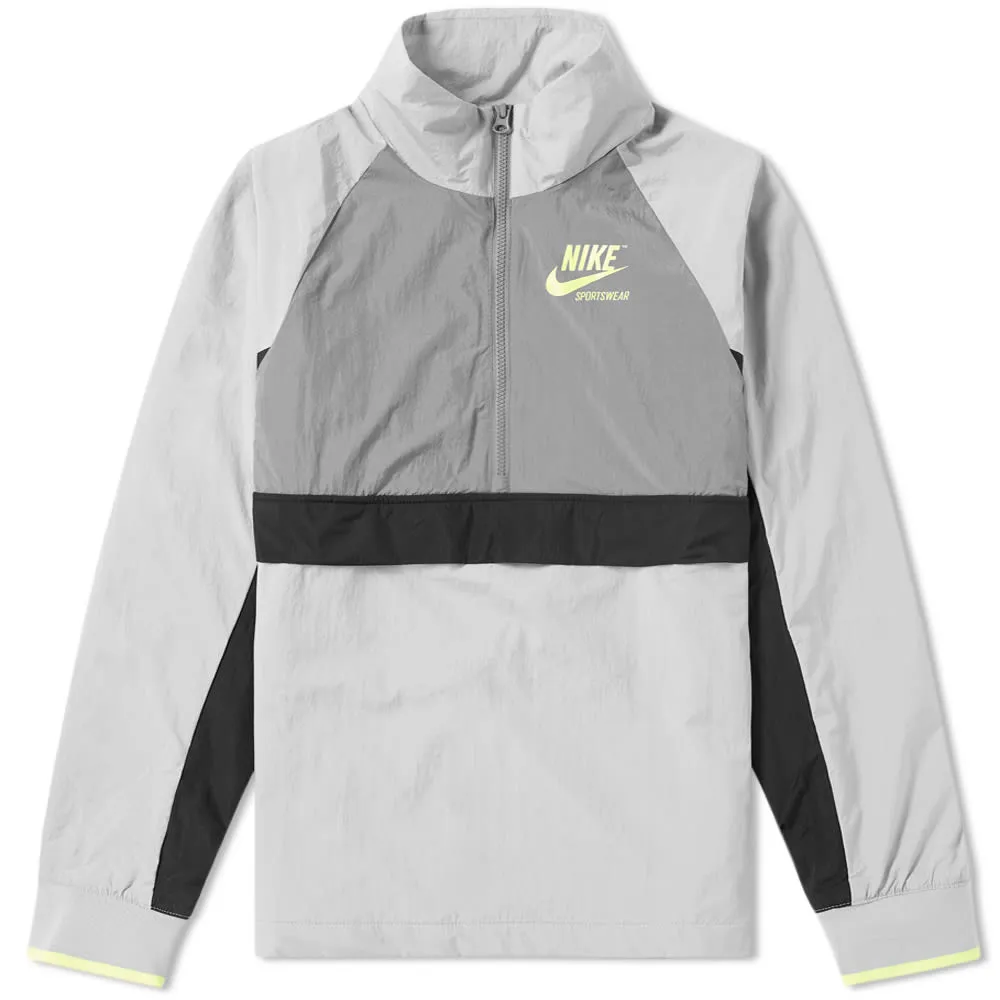 Nike Half Zip Archive JacketWolf Grey, Volt & Black