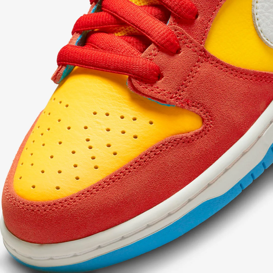 Nike SB Dunk Low Bart Simpson Habanero Red White Blue Hero BQ6817-602