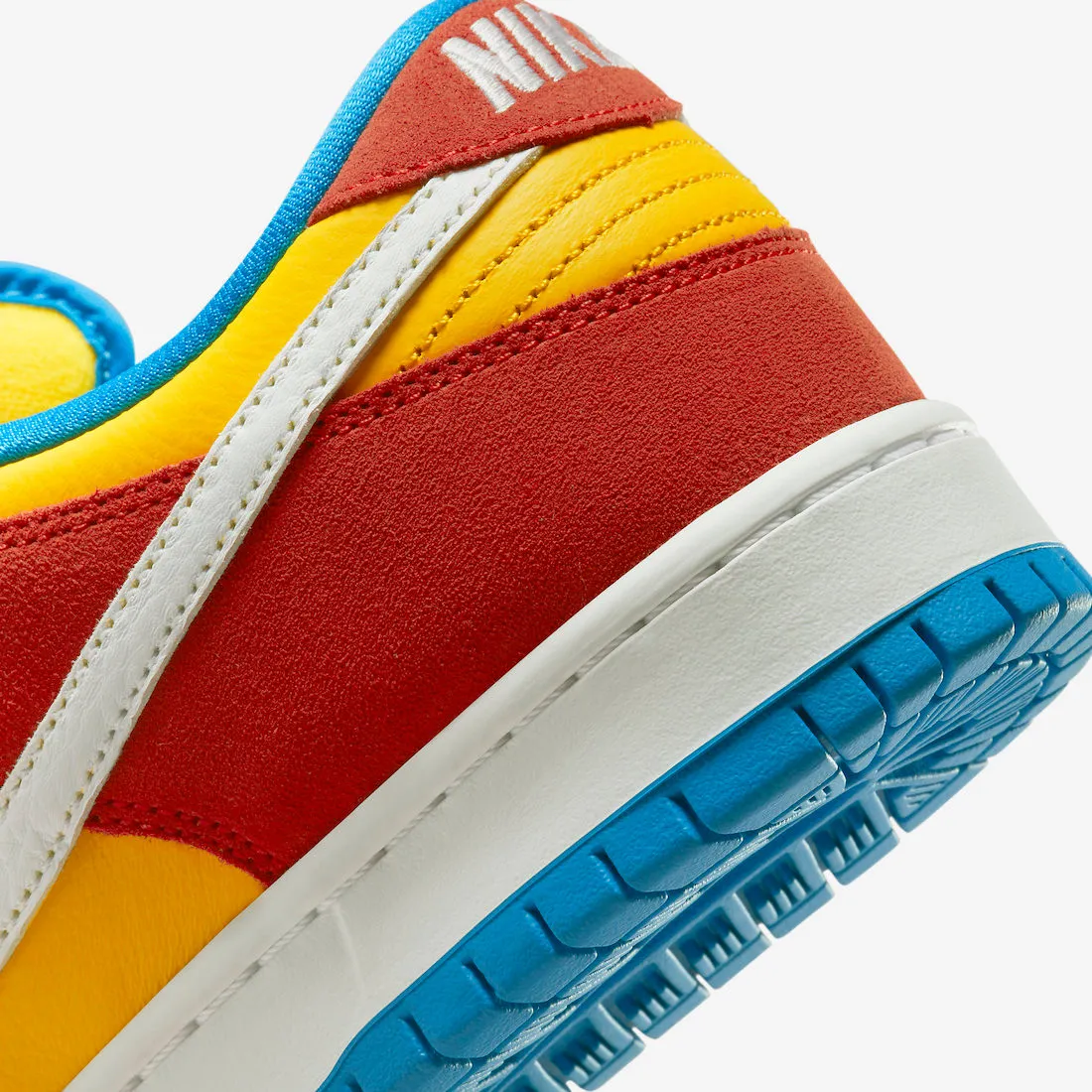 Nike SB Dunk Low Bart Simpson Habanero Red White Blue Hero BQ6817-602