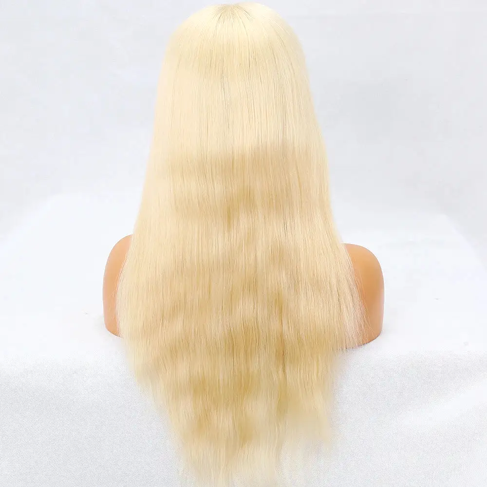 Premier Beauty Lace Wig can dye to any color brazilian virgin remy human hair silky straight 613 blonde