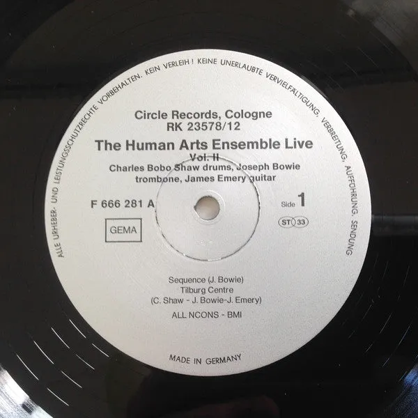 The Human Arts Ensemble ~ The Human Arts Ensemble Live Vol. II