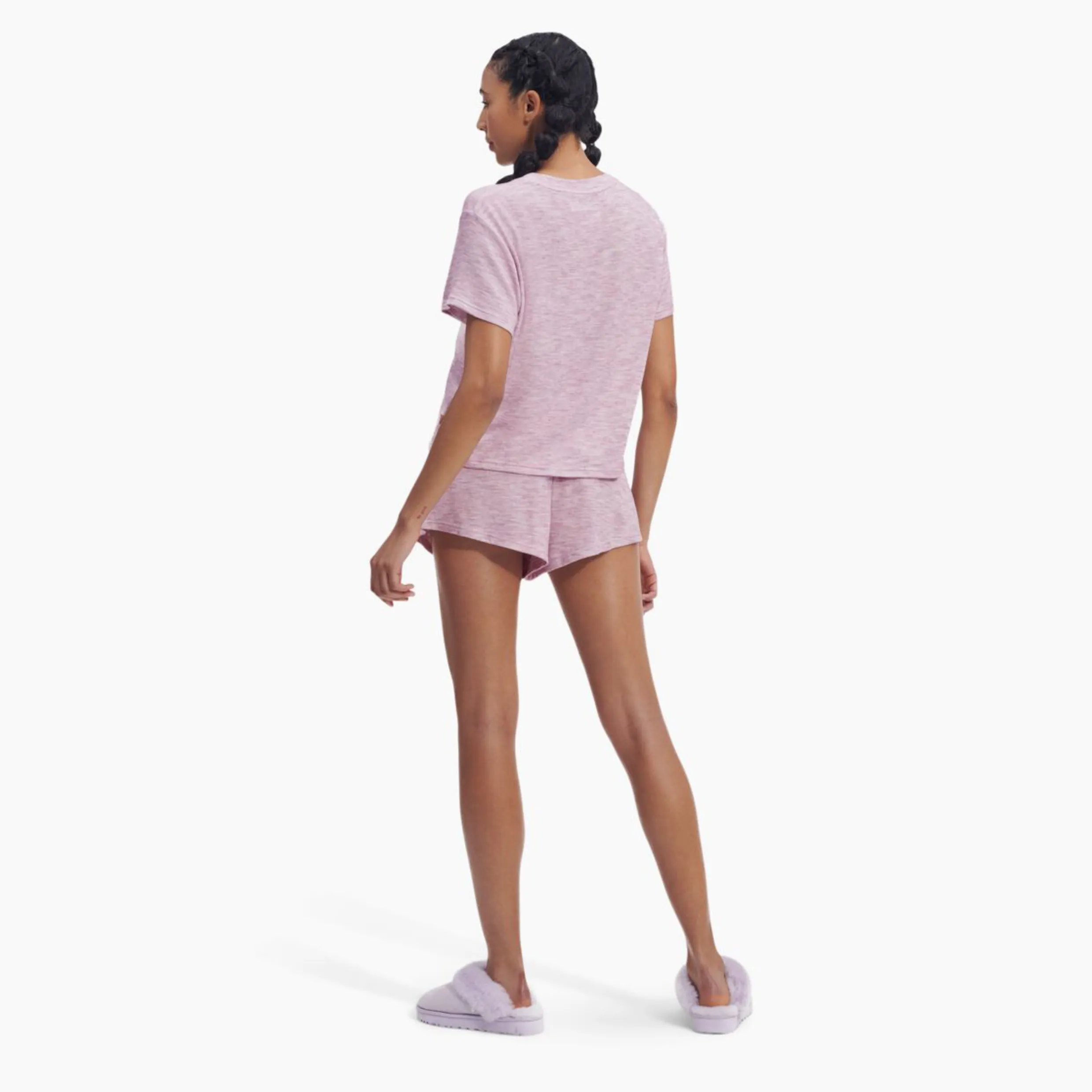 UGG Aniyah Top & Short Set in Pink Multi Heather