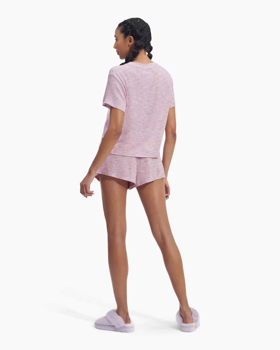 UGG Aniyah Top & Short Set in Pink Multi Heather