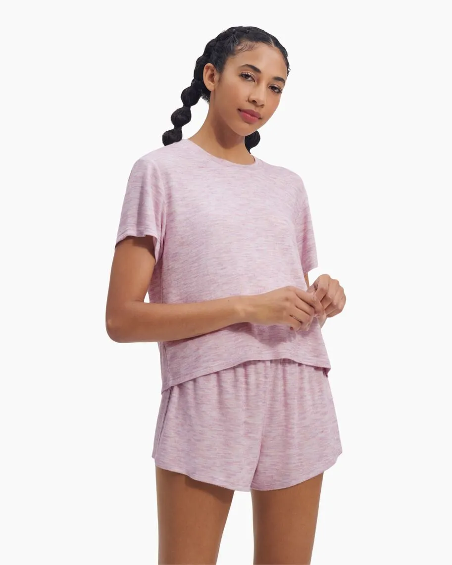 UGG Aniyah Top & Short Set in Pink Multi Heather