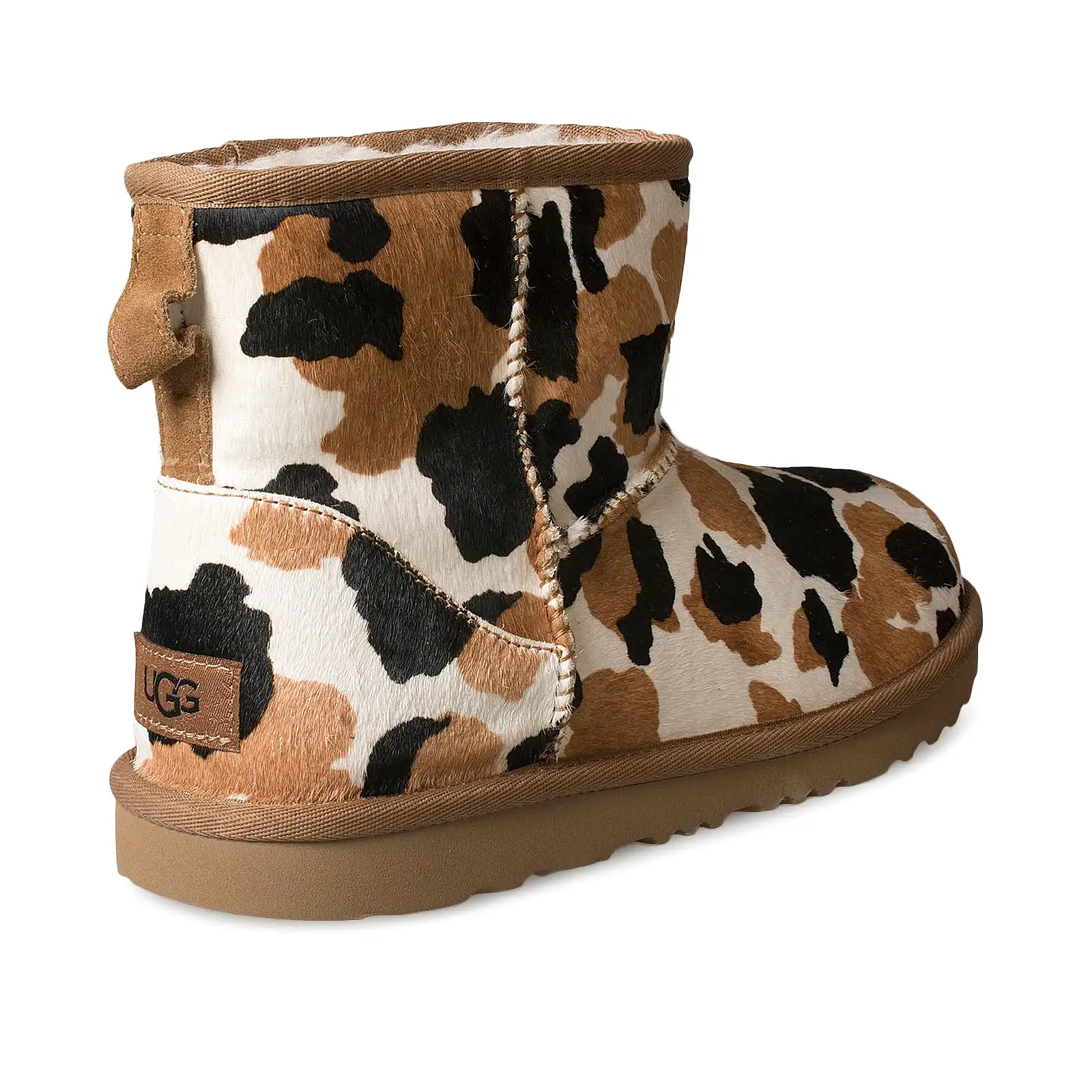 UGG Classic Mini Cow Print Chestnut Boots - Youth