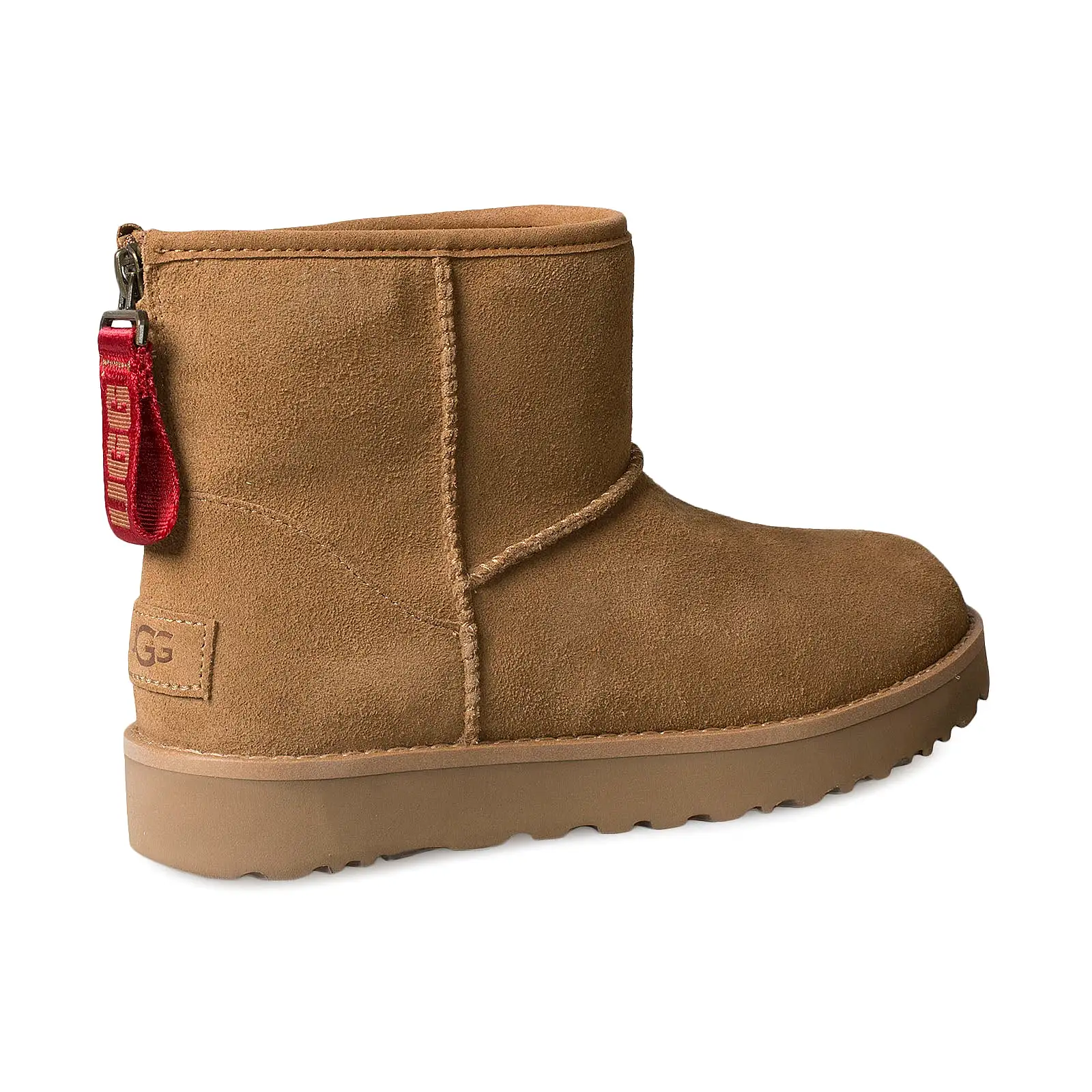 UGG Classic Mini Logo Zip Chestnut Boots - Women's