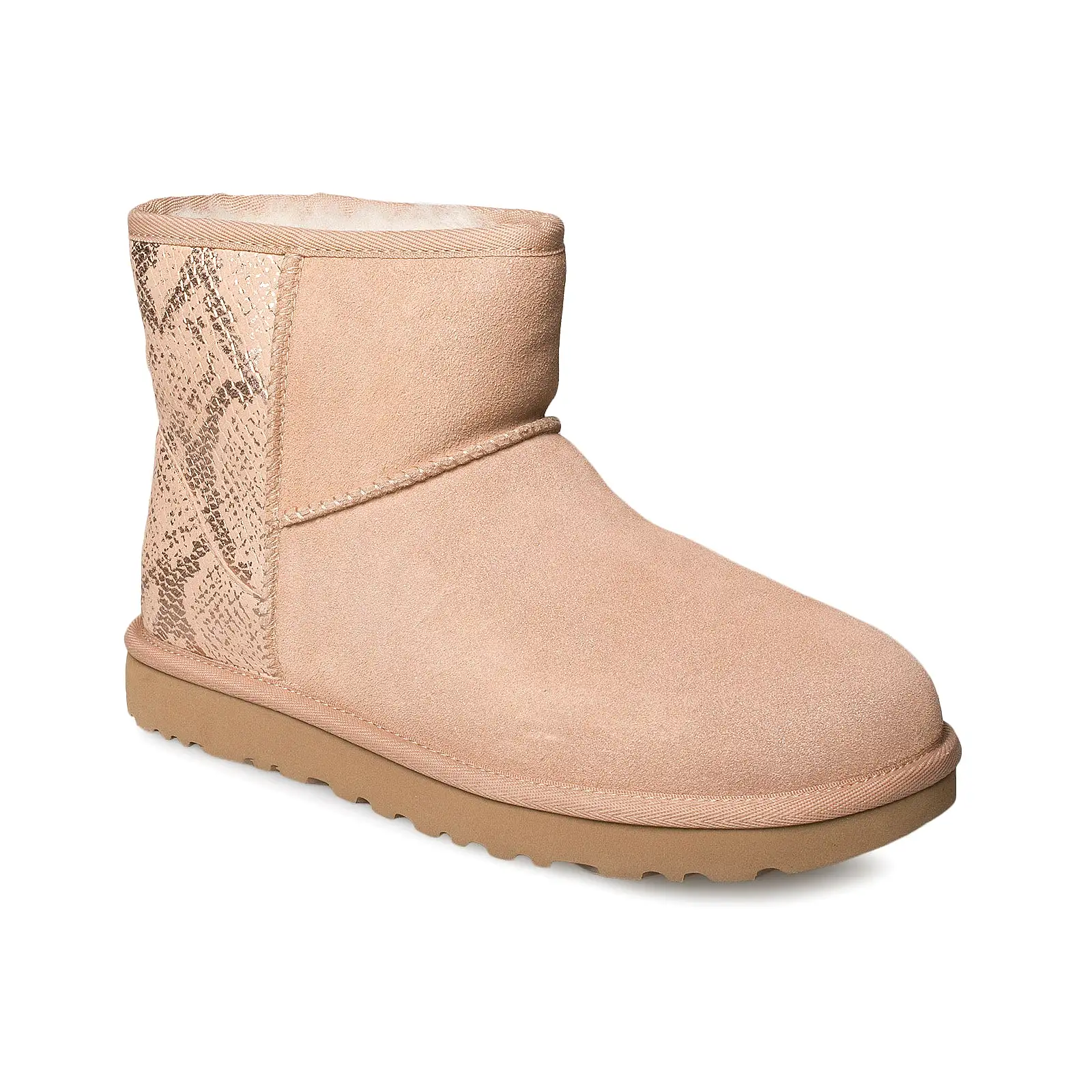 UGG Classic Mini Metallic Snake Rose Gold Boots - Women's