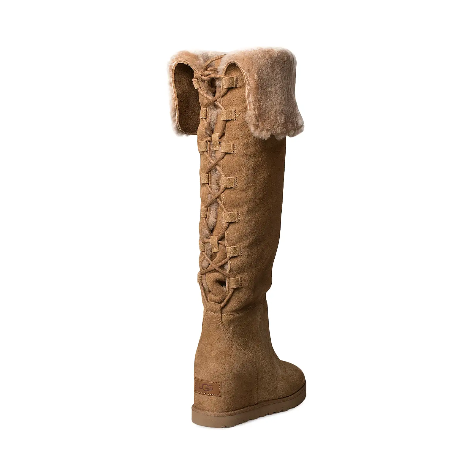 UGG Femme Over The Knee Lace Chestnut Boots - Women's