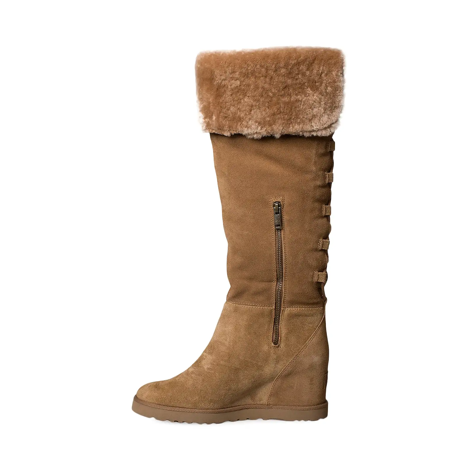 UGG Femme Over The Knee Lace Chestnut Boots - Women's