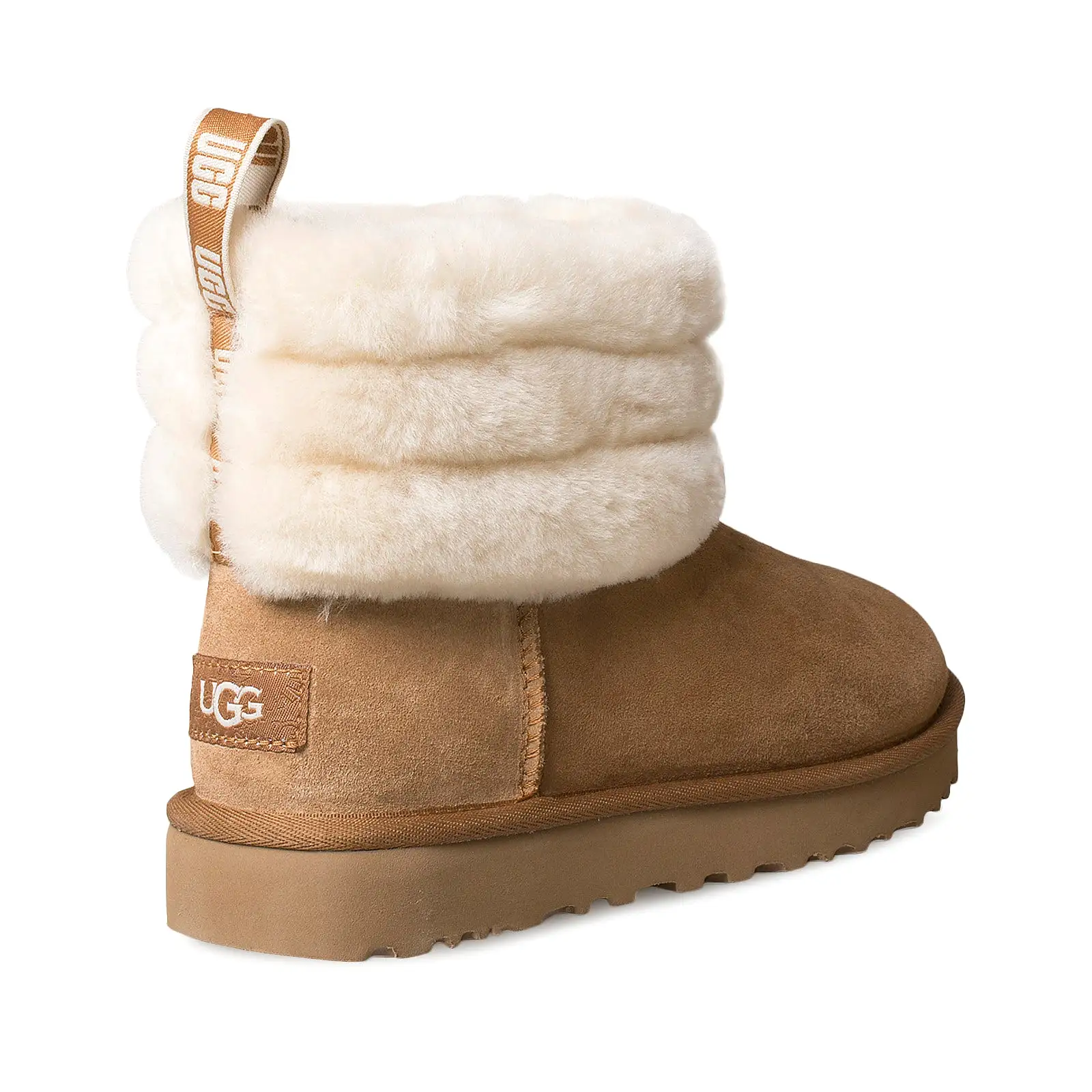 UGG Fluff Mini Quilted Chestnut Boots - Women's