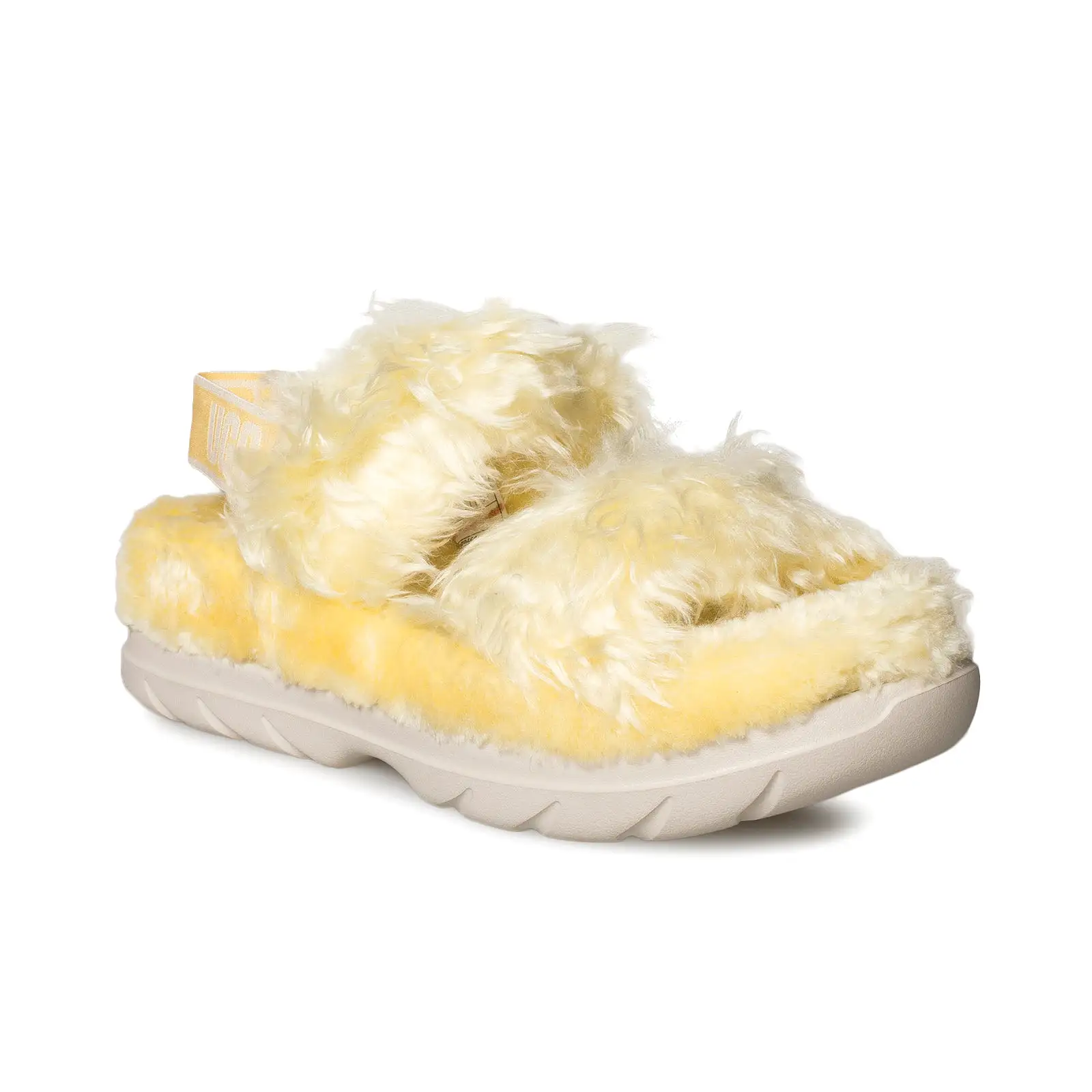 UGG Fluff Sugar Yellow Sandals - Women's