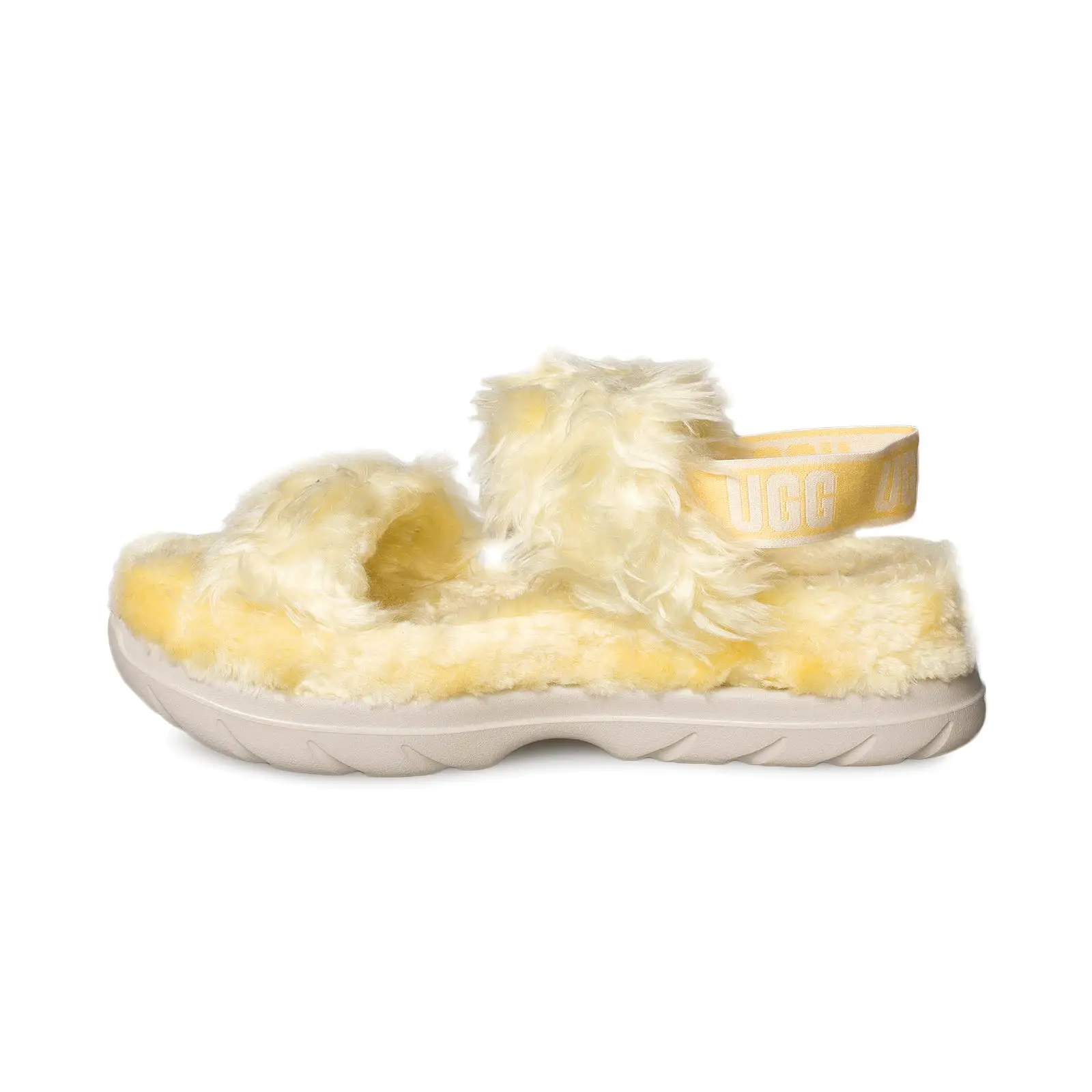 UGG Fluff Sugar Yellow Sandals - Women's