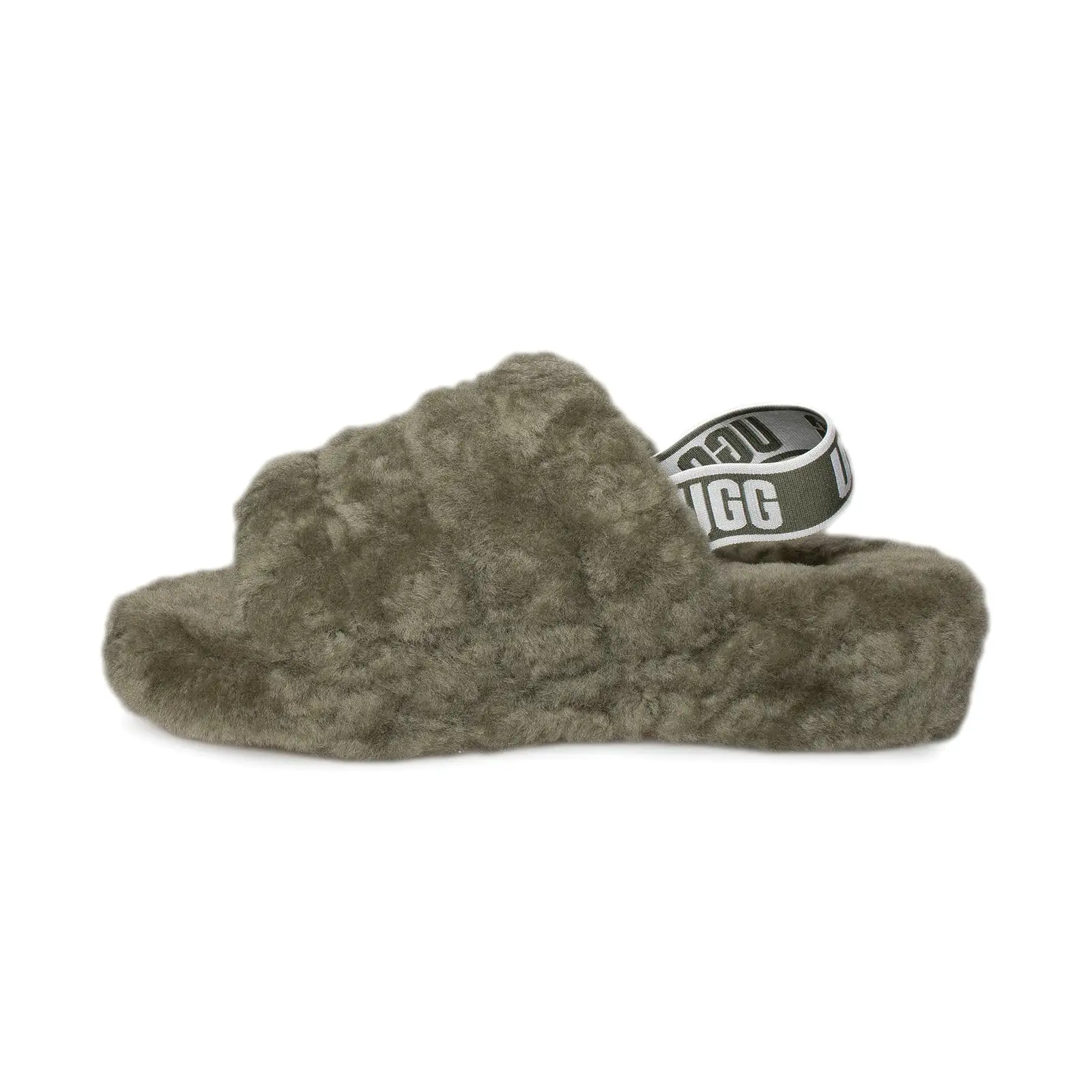 UGG Fluff Yeah Burnt Olive Slippers - Women's