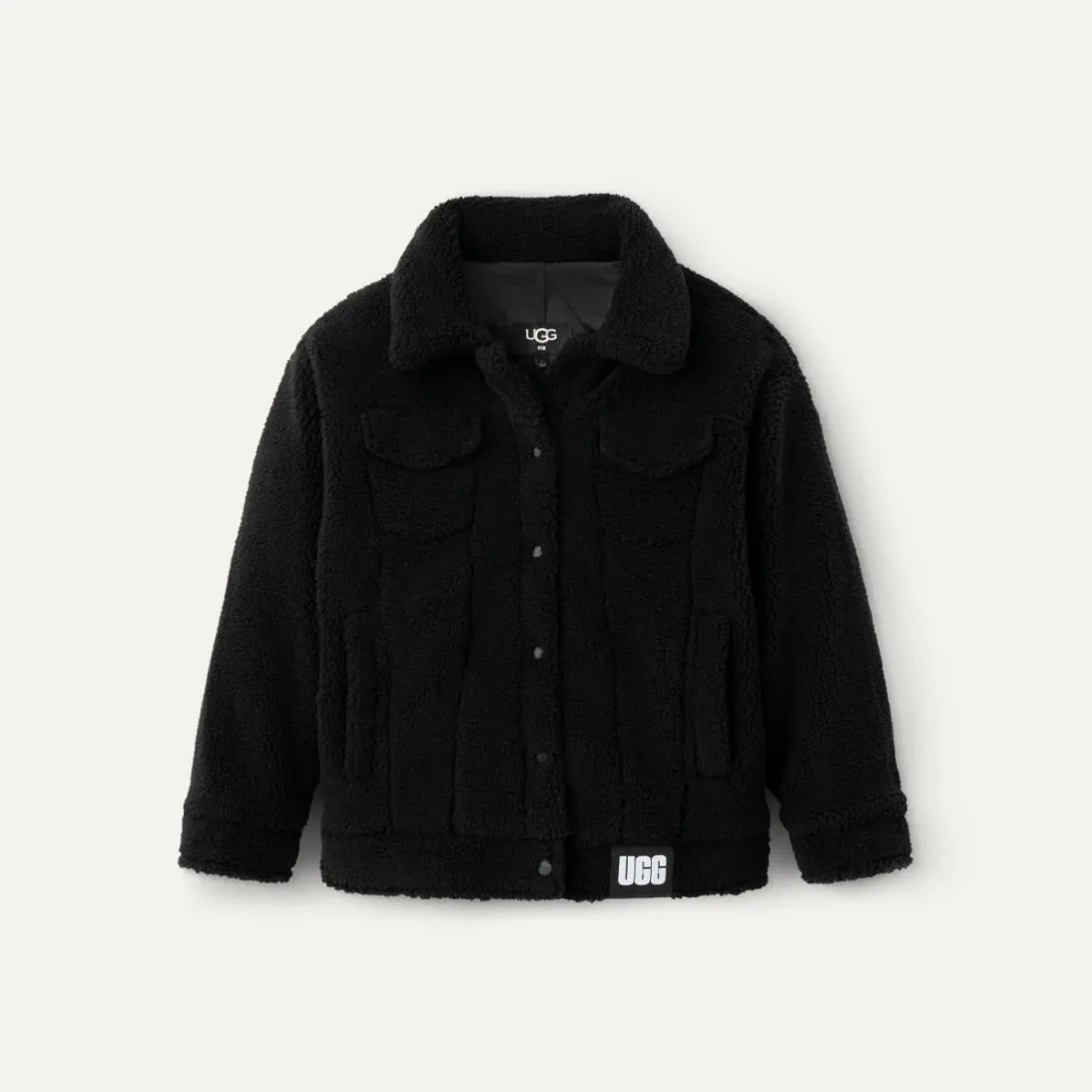 UGG Frankie UGGfluff Trucker Jacket Black