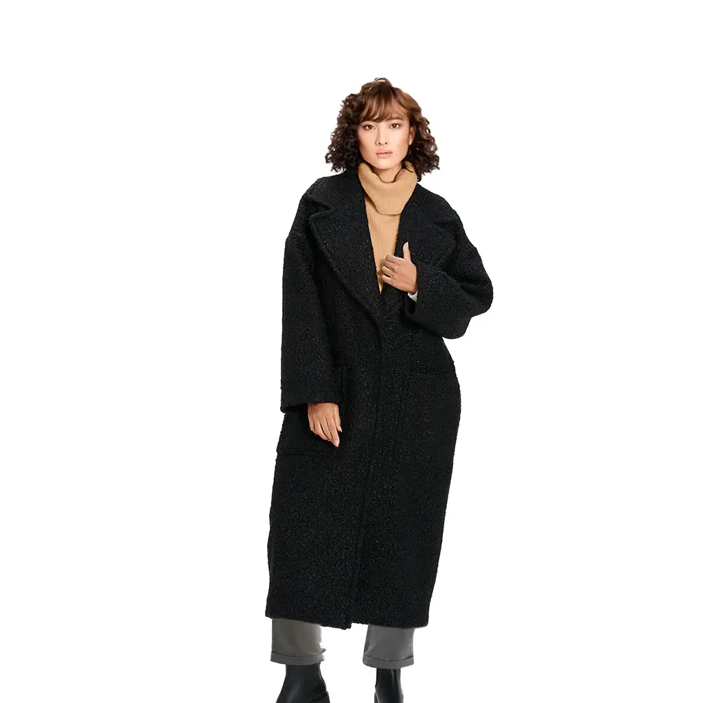 UGG Hattie Long Oversized Coat Black - Women's