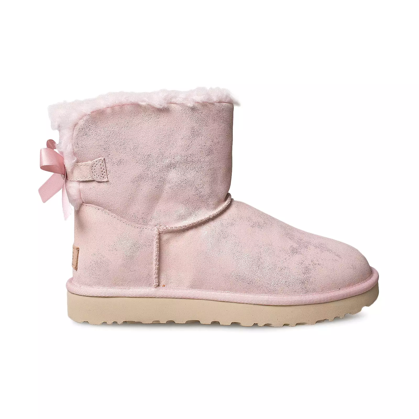 UGG Mini Bailey Bow II Shimmer Pink Cloud Boots - Women's