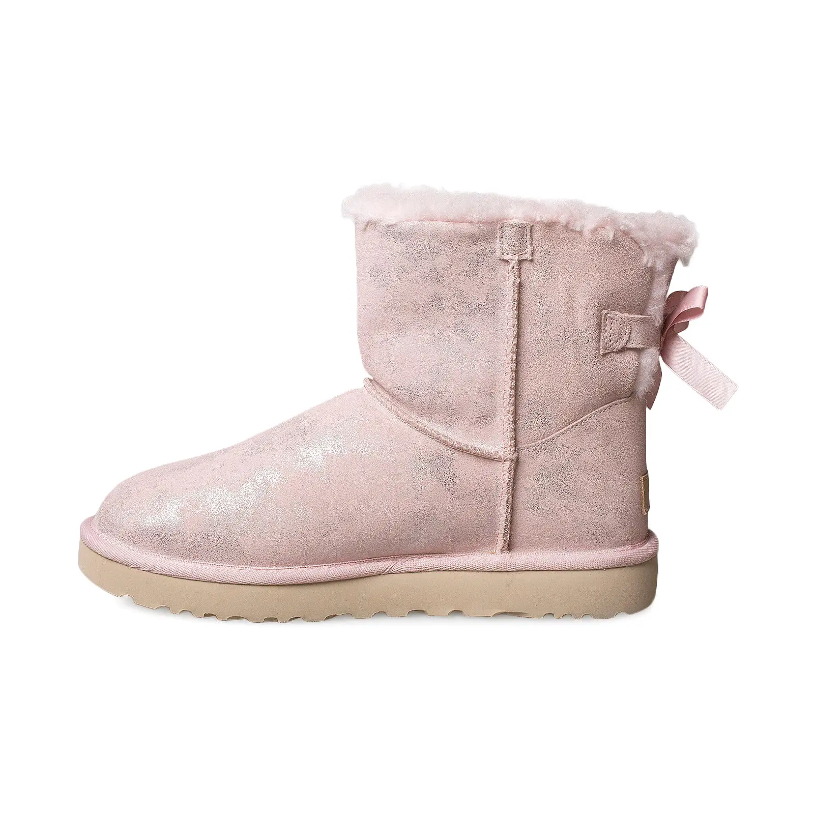 UGG Mini Bailey Bow II Shimmer Pink Cloud Boots - Women's