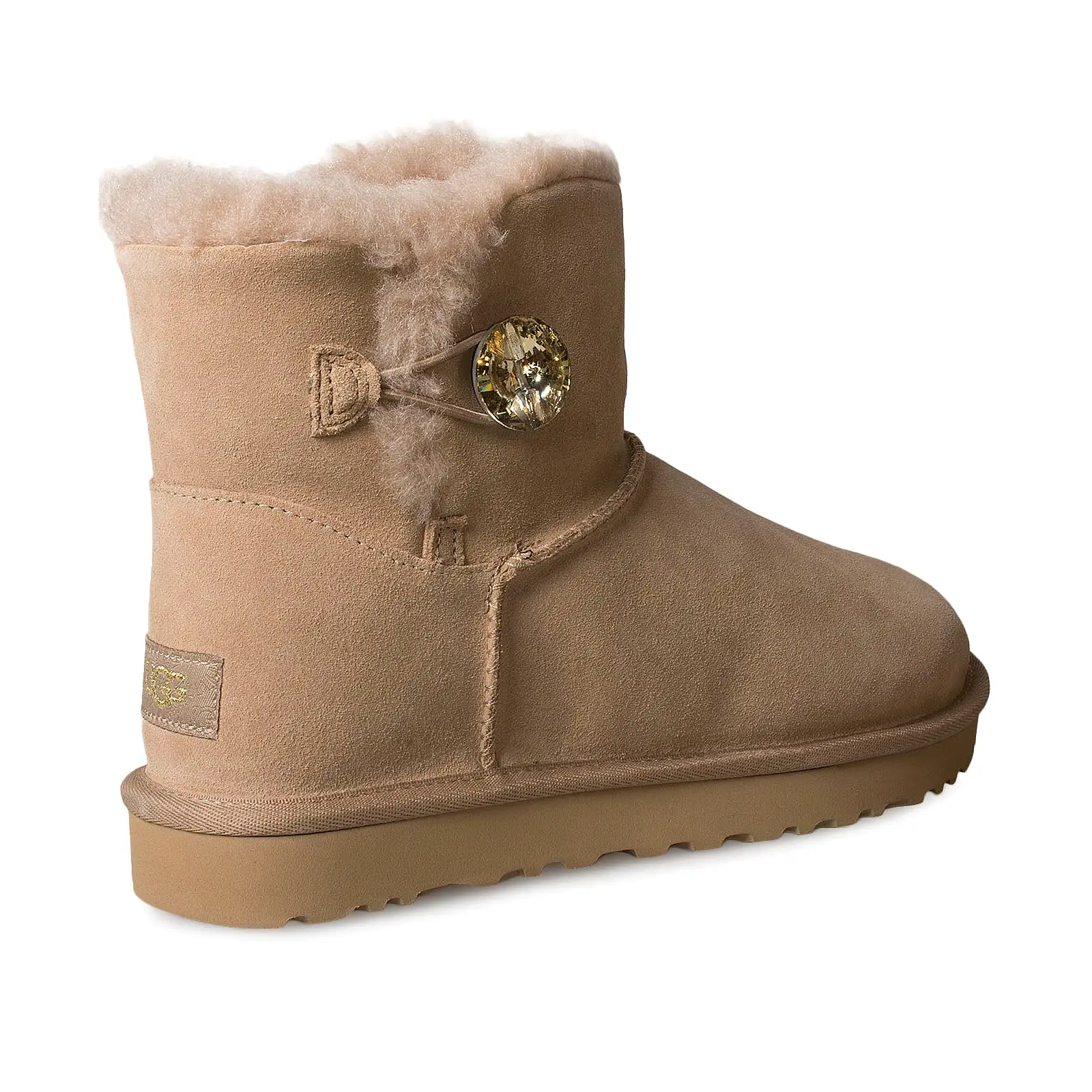 UGG Mini Bailey Button Gold Black / Gold Boots - Women's