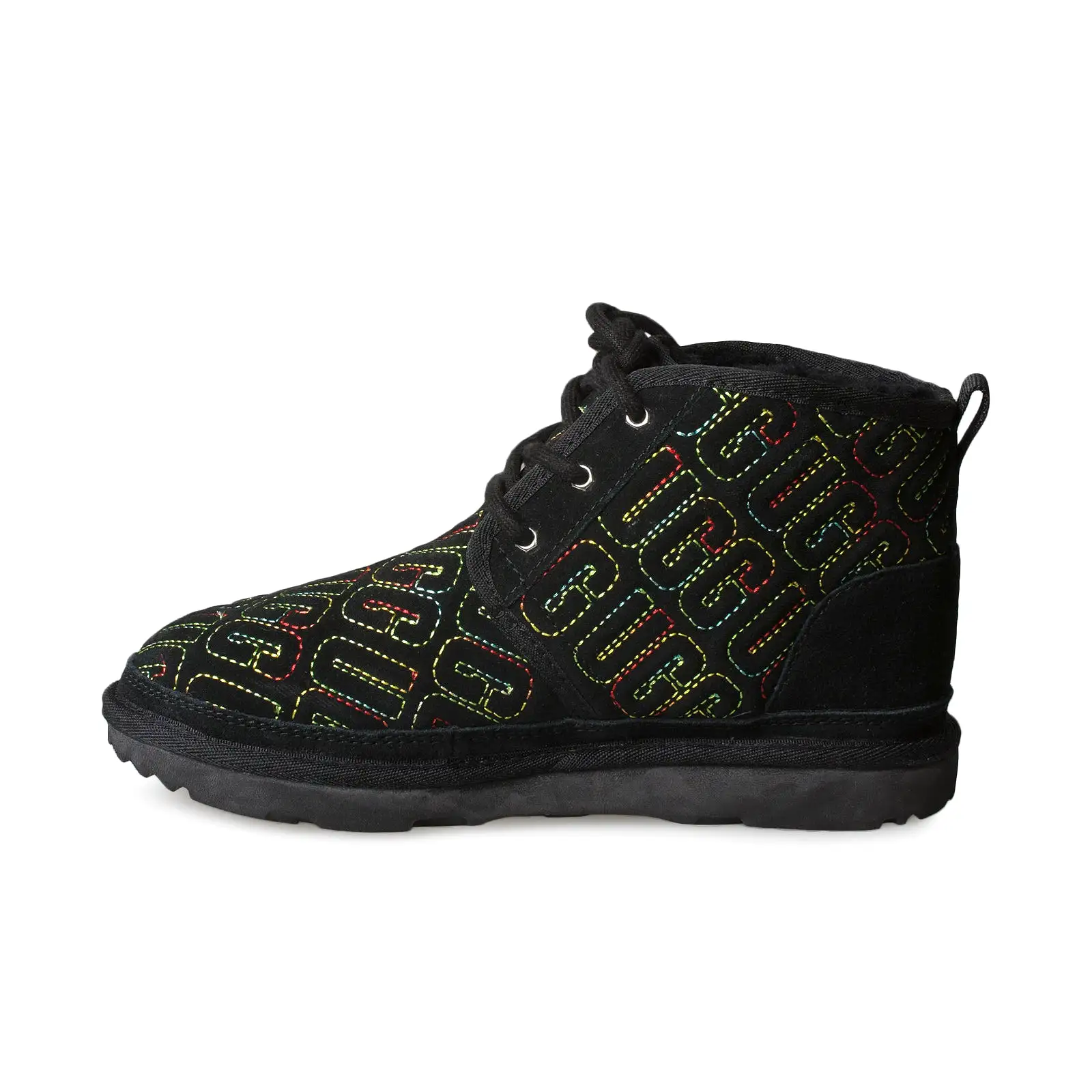 UGG Neumel II Graphic Stitch Black Boots - Youth