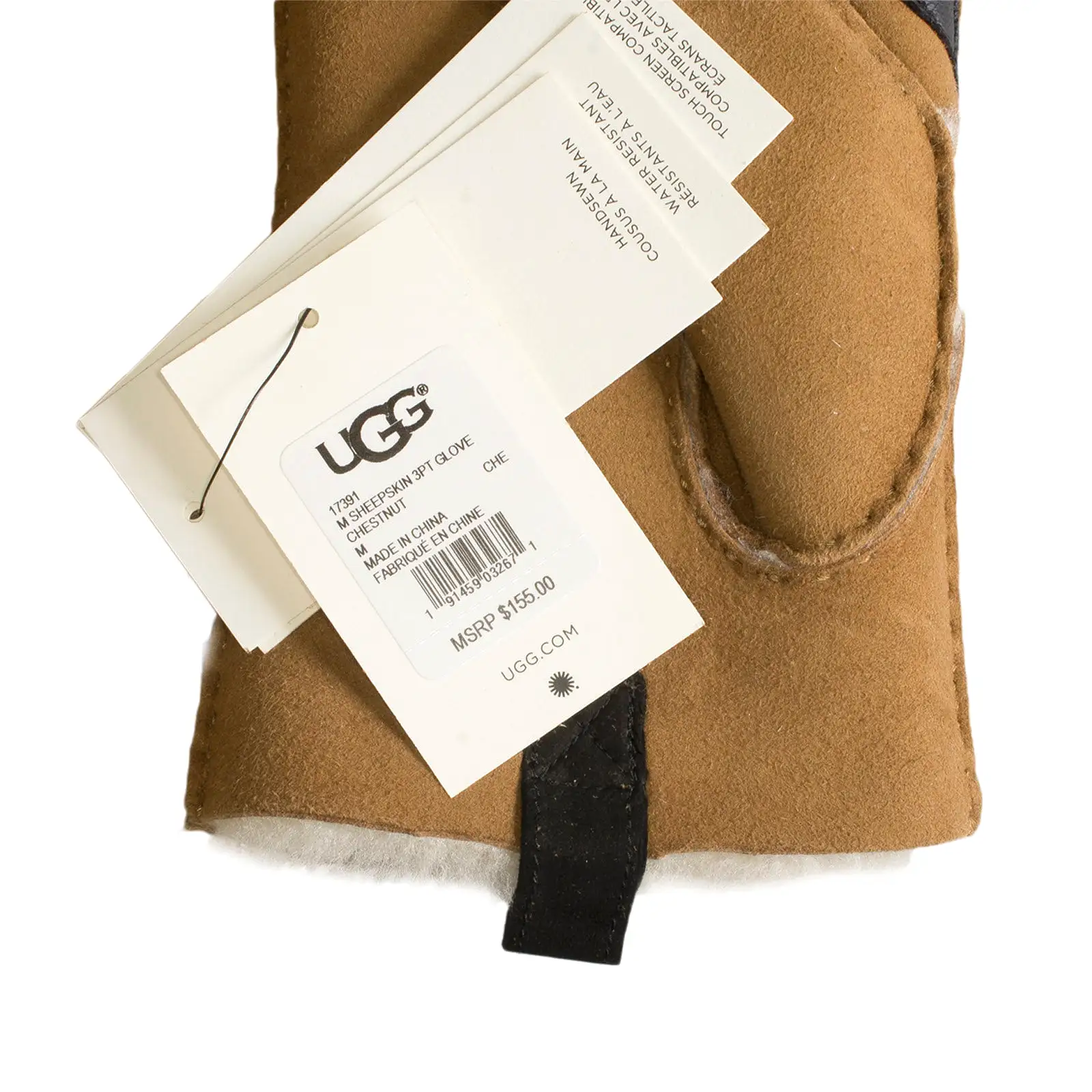 UGG Sheepskin 3 Point Glove Chestnut - Men's