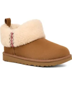 Ugg Women's Ultra Mini Ugg Braid Boot In Chestnut